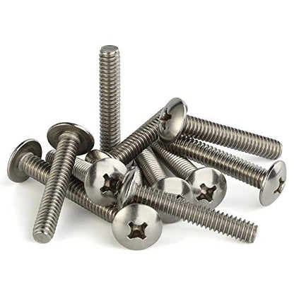 Mellewell M6-1.0 x 30mm Truss Head Machine Screws, Full Thread, 18-8 Stainless Steel, Quantity 25 - color: Silver, size: M6-1.0 x 30mm