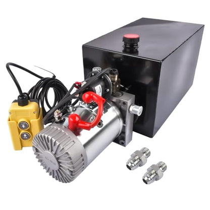 Single Acting Hydraulic Pump 12V DC, 15 Quart, 3200 PSI