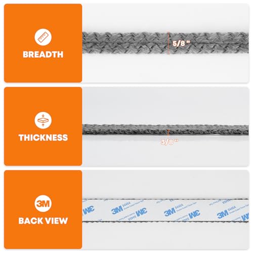 Stanbroil Stove Gasket Tape - 5/8" Width, 3/8" Thick, 72" Length - size: 5/8" Wide - 3/8" Thick
