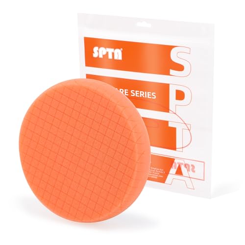 T40 Orange Medium-Cut Foam Polishing Pad, SPTA 1Pc 6.5 Inch Face for 6 Inch 150mm Backing Plate Compound Buffing Sponge Pads for Car Buffer Polisher Compounding, Polishing and Waxing -FPTSS6O - color: 1Pc T40 Orange Medium-Cut Pad, size: 6.5inch