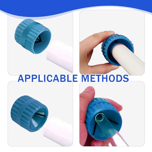 Pipe Reamer Deburring Tool, Inner & Outer for Copper PVC Brass Tubes Blue - color: Blue