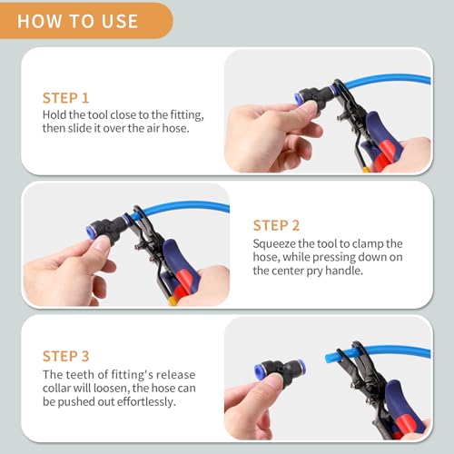 PLANEKO Air Line Removal Tool for 1/4" 5/16" Pneumatic Hose Removing - size: 1/4", 5/16"