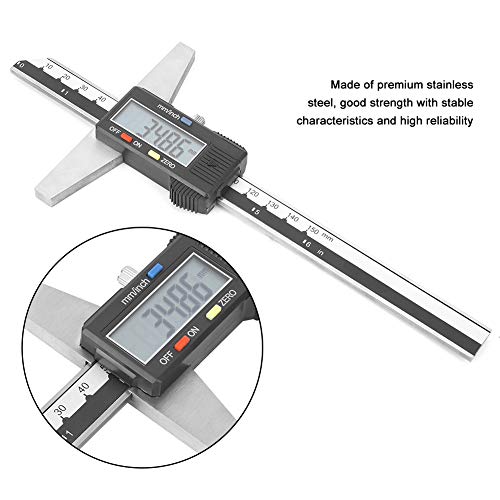 Depth Gauge, Stainless Steel Digital Depth Vernier Caliper Measuring Tool 0-150mm 0.01mm