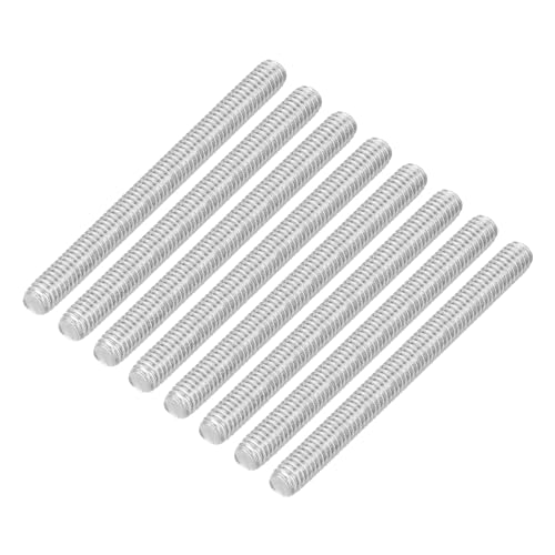 uxcell 8Pcs Fully Threaded Rod, M4 x 45mm 304 Stainless Steel Right Hand Thread Bar Studs M4-0.7 Thread Pitch for Furniture Machinery Assembly - size: M4 x 45mm