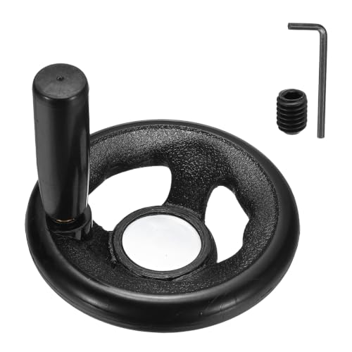 uxcell Handwheel with Revolving Handle, 0.5" Hole x 3.1" OD, Black - size: 0.5" Hole x 3.1" OD