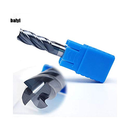 1/8" Carbide Square End Mill, HRC 45 Deg Single End 4 Flute AlTiN Coating Mill Bits… - size: 1/8 in