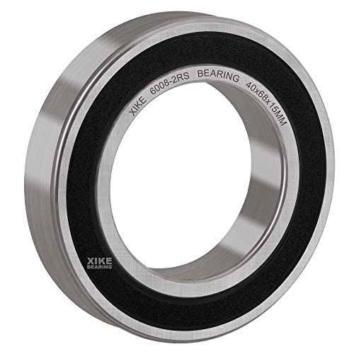 XIKE 6008-2RS Sealed Deep Groove Ball Bearings, 40x68x15 mm, 10-Pack - size: 6008-2RS - 40x68x15 mm