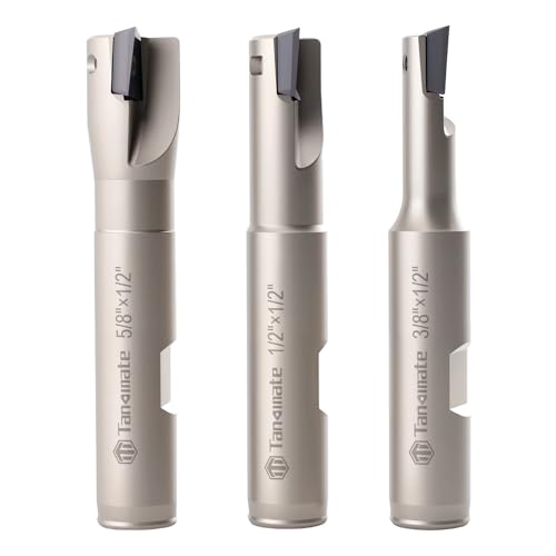 1/2" Shank 90° Square Shoulder Indexable Carbide End Mill Set - size: 3Pcs-Set