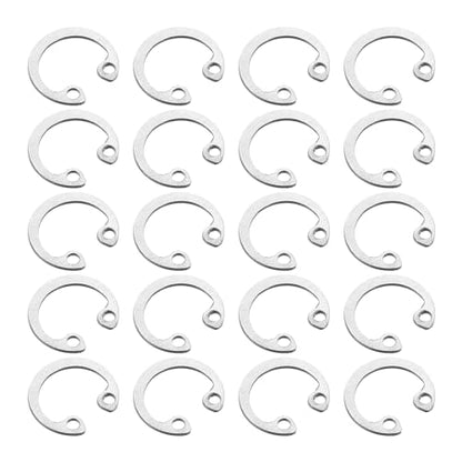 uxcell 50Pcs 13mm Internal Retaining Ring Circlip, 304 Stainless Steel Internal Circlip Snap Rings C-Clips for Grooved Shafts Studs, Silver Tone - size: 13mm