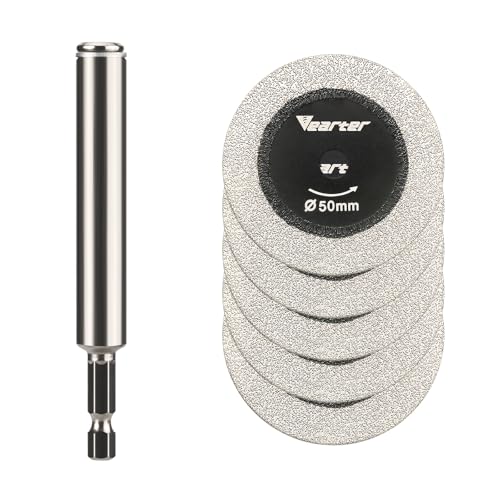 1.97'' Diamond Glass Cutting Disc 5PCS with 1/4" Hex Mandrel