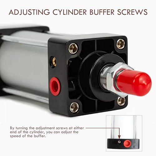 New Pneumatic Standard Cylinder SC 100 x 50 PT 1/2 Bore:4" Stroke:2" Rod Dual Action - size: 50mm Stroke 100mm Bore