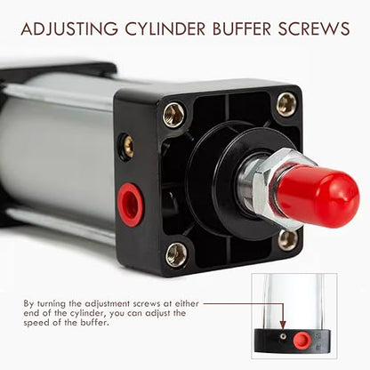 New Pneumatic Standard Cylinder SC 100 x 50 PT 1/2 Bore:4" Stroke:2" Rod Dual Action - size: 50mm Stroke 100mm Bore