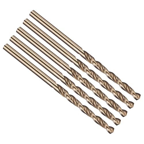 PATIKIL 3mm Drill Bit M42 8% Cobalt HSS 135° Gold Finish 5Pcs - size: 3mm
