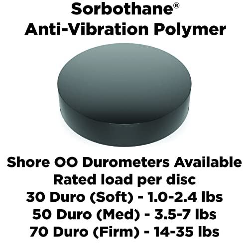 Isolate It: Sorbothane Vibration Isolation Circular Disc Pad 0.5" Thick 1" Dia. 70 Duro - 8 Pack