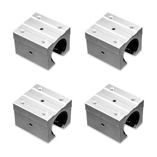 4pcs SBR20UU Aluminum Block 20mm Linear Motion Ball Bearing Slide Block Match for SBR20 20mm Linear Guide Rail - size: SBR20UU-4PSC