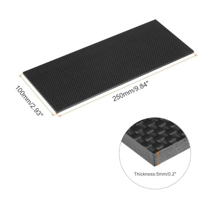 MECCANIXITY 1 Pcs Carbon Fiber Sheet 100x250x5mm Glossy Surface Pultruded Flat Carbon Fiber Board Plate Plain Weave Panel Sheet for Kites RC Airplane - size: 100x250x5mm, style: Glossy