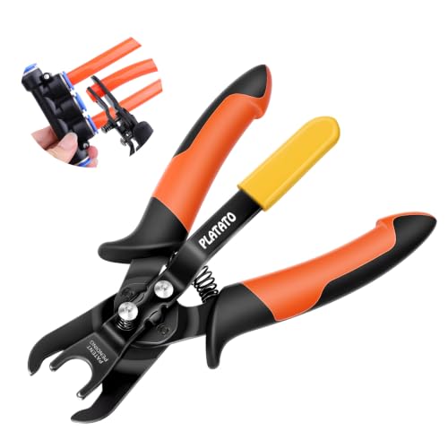 PLATATO Push to Connect Fittings Disconnect Tool Air Line Removal Tool for 3/8”, 1/2” (10-12mm) Pneumatic Air Hose Quick Connect Fittings Quick Release Pliers - size: 10-12mm