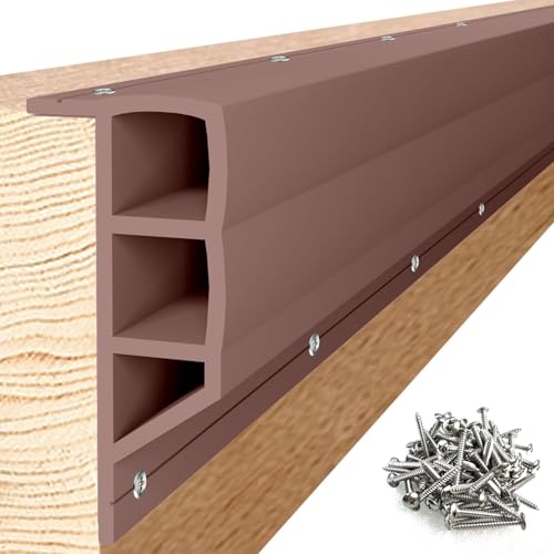 Nalwort Dock Bumpers 16 Feet and 24 Feet, Full Protection Dock Fender for Straight Edge and Side, Boat Dock Bumpers for Edging, Includes Mounting Screws, Black Gray Blue Brown Green Orange Yellow - color: brown, size: 16 feet