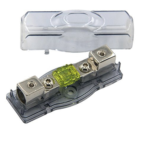 ZOOKOTO 100A Car Audio Power Wire Fuse Holder, Car Boat Marine Auto manlFuse Box Fuse Block 4 Gauge 100 Amp - size: 100A