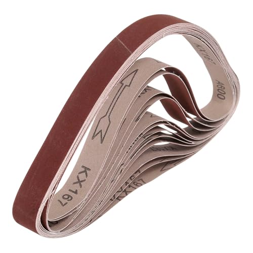 HARFINGTON 1-1/2 x 30 Inch Sanding Belts, 10 Pcs 600 Grits Aluminum Oxide - size: 1-1/2x30 inch(600 grit)