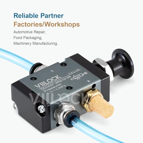 3R210-08 Push Pull Valve 3/2 Way 1/4"NPT Air Valve for Cylinder - size: 1/4"NPT, style: 3 way 2 position