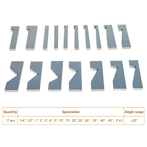 kimllier 17Pcs Angle Plates Block Set, Precision Steel Gauge Block