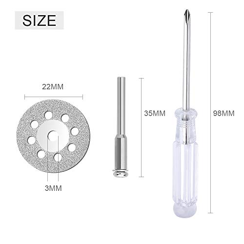 20 Pcs 545 Diamond Cutting Wheel Rotary Tool Cutting Discs (22mm)