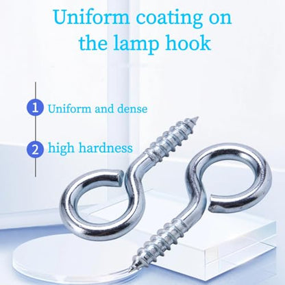 10 Pcs 2.2 Inches Eye Hooks,M6 Screw Eye Hooks,Heavy Duty Screw Eye Bolt,Load Bearing 200LB,Eye Bolt for Indoor & Outdoor Use
