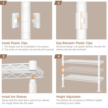 ComfyCorner Wall Mounted Garment Rack, Industrial Pipe Clothing Rack White - color: White