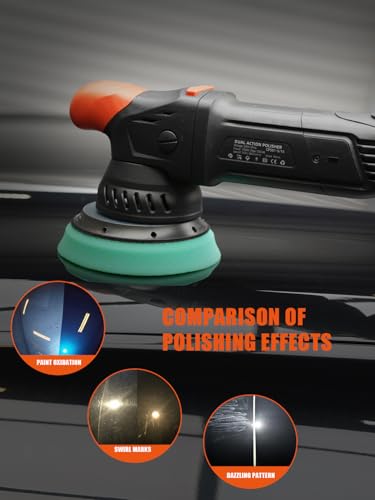 SPTA 10 Pcs Detailing Set,5Pc Buffing Polishing Pads,1 Microfiber Finish Pad,1-16 oz Cleaner,1 Conditioning Brush,2-16"16" Microfiber Towel for Dual Action & Rotary Polishers,5inch (125mm) (Pack of 6) - size: 5inch (125mm) (Pack of 6)