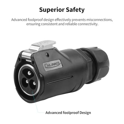 CNLINKO LP-28 3-Pin Waterproof Connector Screw Lock Circular Connector, IP68 Quick Plugging Aviation Connector, M28 Single Hole Socket Panel (3-PIN Screwing) - size: 3-Pin Screw-Assembly, style: Single-Hole Socket Set