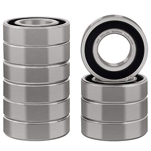 XIKE 6003-2RS Sealed Deep Groove Ball Bearings, 17x35x10 mm, 10-Pack - size: 6003-2RS - 17x35x10 mm