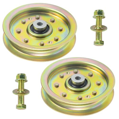 2 Pack 756-04129B Idler Pulley for Cub Cadet 42" 50" RZT 50 Deck - color: A02 2x756-04129B Yellow