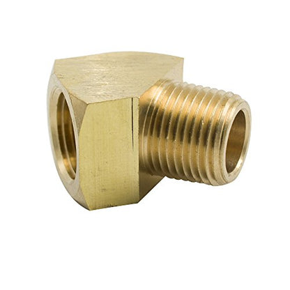 45 Degree Street Elbow 3/8" NPT Male x 3/8" NPT Female Brass Pipe Fitting (Pack of 2) - size: 3/8" NPT Female x 3/8" NPT Male