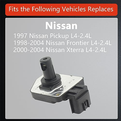 Maf Mass air Flow Sensor Meter Compatible with Nissan Frontier 1998-2004; NP300 2011-2015; Pickup 1996-1997; Xterra 2000-2004 Replace OE 16017-1S710 160171S710