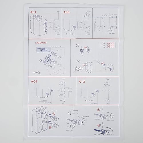Magnetic Electric Motor Starter, IP55 ABS Enclosure 10 Single Phase 220/230V 23-32A with On/Off Switch for Air Compressor Heavy Duty Start Stop Control