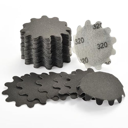 2 Inch Sanding Discs 50Pcs, 320 Grit Flex Edge Wavy Sandpaper - style: 320 Grit