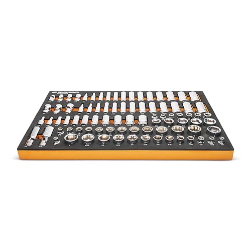 GEARWRENCH 85 Piece 3/8” Drive Master SAE Socket Set | GWMSSKT38SAE - style: 3/8" Chrome Sockets