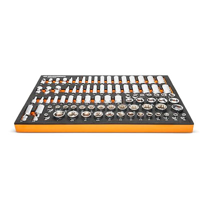 GEARWRENCH 85 Piece 3/8” Drive Master SAE Socket Set | GWMSSKT38SAE - style: 3/8" Chrome Sockets