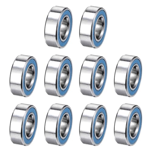 uxcell 10 Pcs MR126-2RS Micro Bearings, 6x12x4mm Chrome Steel, ABEC7 - size: MR126-2RS