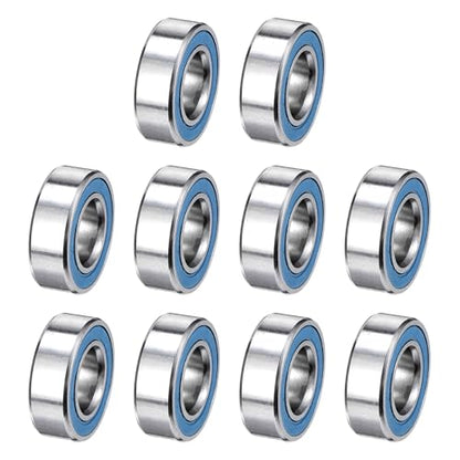 uxcell 10 Pcs MR126-2RS Micro Bearings, 6x12x4mm Chrome Steel, ABEC7 - size: MR126-2RS
