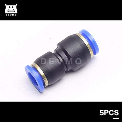 DEVMO 5PCS 10mm To 12mm Tube Air Pneumatic Push In Straight Gas Fittings Plastic Quick Connectors Fitting - size: 10mm To 12mm Tube