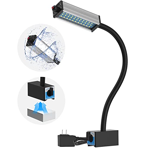 Magnetic Work Light, Led Machine Light, IP66 Waterproof gooseneck Light, 800 Lumens + Reinforced Magnetic Bas, Suitable for Lathe Table - size: 800 lumens + Reinforced Magnetic Base