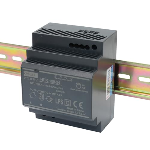 HDR-100-24 DIN Rail Switching Power Supply 24V 4.2A 100W