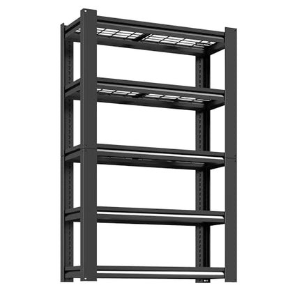 72" H Garage Shelving, Garage Shelves Heavy Duty, 5 Tier Adjustable Storage Shelves for Warehouse, Basement, Workshop, Kitchen, Require Assembly, 16''D*35.5''W*72''H, Black - size: 16"D*35.5"W*72"H
