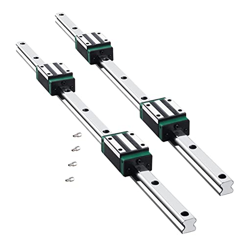 Linear Rail 2PCS HGR20 900mm Linear Guide Rail HGH20CA HGH20 Linear Slide Rail + 4PCS HGH20CA Carriage Slider Block CNC Kit for DIY CNC Routers Lathes Mills - size: 900mm, style: Green HGR20