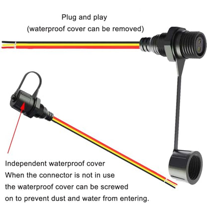 16AWG M16 3Pin Waterproof Connector,3 Wire Male Female Plug - size: 16AWG Waterproof Connector 3Pin