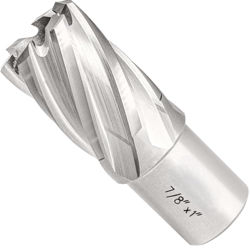 Annular Cutter 1" Depth of Cut for Magnetic Drill Press High Speed Cutting Mag Drill Bit for Magnetic Drill Press (7/8 X 1'') - size: 7/8 X 1''