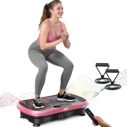 AXV Vibration Plate Exercise Machine Fitness Platform Body Vibrating Board - color: SLIM.PINK