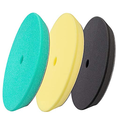 3pcs Polishing Pads for Orbital Sander, Orbital Buffing Pads Hook and Loop Foam Buffer Pad Set for Cutting, Compounding, Polishing and Waxing (5 inch) Almohadillas de pulido para lijadora Orbital - size: 5 inch